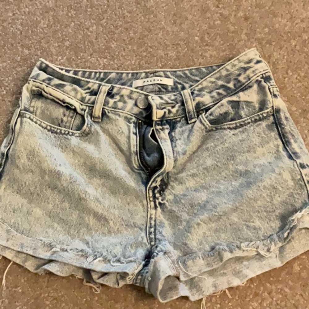 PacSun Blue Jean Shorts Distressed Cut-Off Style